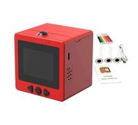 Sticker Printer - 8x7x8cm AI Voice Activated Labels Machine | Thermal Label Printer With Display | Thermal Sticker Printing Gadget | For Journal Crafts College Classroom School Workplace Home