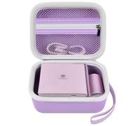 Sticker Printer Case for Nelko PM230/ Memoking T02/ for Phomemo M02/ T02/ M02S/ M02 pro/ Q30S/ M02X Mini Thermal Printer. Portable Holder for Label Maker, Thermal Paper, USB Cable (Box Only) (purple)