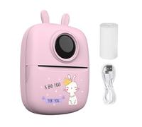 Sticker Printer - Multifunction Thermal Label Printer 1000mAh BT Connection | Small Portable USB Wireless Printer with 1 Roll Paper, Photo Sticker Machine 3,