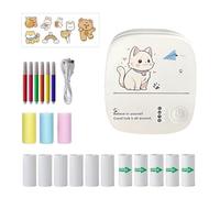 Sticker Printer | Photo Inkless Portable Thermal Machine - Sticker Maker Machine with 14 Rolls Paper,for Office Home School Travel Journal Memo Photo