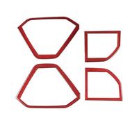Sticker Replacement Parts 4PCS Car Interior Door Speaker Frame Sticker Tweeter Carbon Fiber Styling Decorate Trim For Ineos Grenadier 2020-24(Red)
