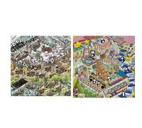 Sticker Scene,3D Sticker Scene,Sticker Therapy Store, 2 Sets DIY 3D Sticker with Panda & Penguin Designs, Creative Therapy Stickers for Adults Kids Home Party Room Decor