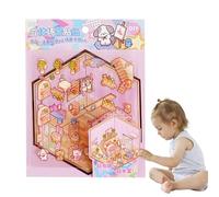 Sticker Scene - Hand Account Stickers | Scrapbook Decals Effect | Make Your Own House Stickers, Hand Account Stickers For Kids - Cabin Scene Decals, Cartoon Small Pet House Decals For Kids