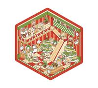 Sticker scene, miniature scene stickers, Christmas miniature house stickers, create your own set of small room scene stickers for walls, desks and