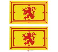 Sticker Scottish Lion Rampant Flag Mini x 2