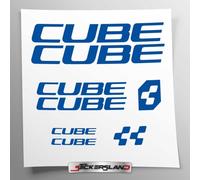 Sticker Set Compatible with Frame MTB Mountain Bike and Helmet | Decals Stickers for Bicycle Lettering Logos | Stickersland - CB (Blue Glossy)