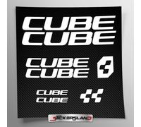 Sticker set compatible with MTB Mountain Bike frame and helmet | Decals stickers for bicycle lettering logos | Stickersland® - CB (glossy white)