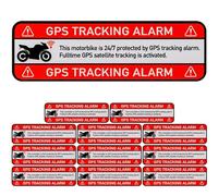 Sticker Set Motorbike GPS Tracking Alarm!, 12 pcs, 2.64 x 0.83, self-Adhesive Film, Outdoor Adhesive, Motorbike Warning Sticker Outdoor Area, Anti-Theft Protection Motorbike