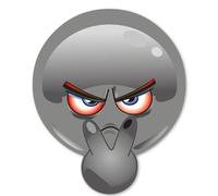 Sticker 'Smiley, See You' Black iSecur, 9 x 9 cm Art. No. kfz_007_black, Exterior Sticker for Car, Truck, Motorcycle, Moped, Scooter, Vehicles, UV And Weather Resistant, Suitable for Car Wash