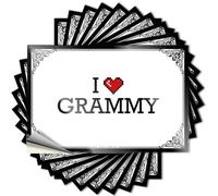 Sticker Snarky, Water Hard I Love Grammy | Stuff for Bedroom(6X9CM)