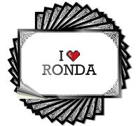 Sticker Square, Mom Helmet I Love Ronda | Stuff(12X18CM)