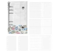 Sticker Storage Folder - Clear Album and Binder Covers - Sticker with Double Closure Mechanism - For Journal, Cards, Files, Documents and Scrapbooking