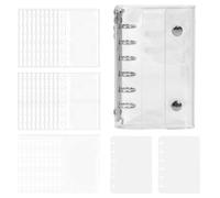 Sticker Storage Folder - Transparent Sleeves Pocket Folder | Double Closure Sticker Folder for Collecting | For Use with Planner Scrapbook Journal for Presenting Cards and