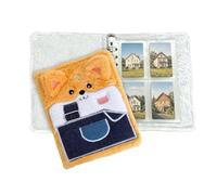 Sticker Storage Organizer,A5 6 Ring Plush Dog Notebook - Animal Sticker Holder Organizer,for Scrapbooking Collection, School Office Travel