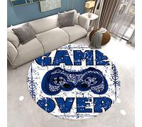 Sticker Superb. 3D Gamer Gamepad Controller Buttons Console Gaming Round Carpet Rug Floor Mat for Living Room Bedroom Decor Video Games Area Rug Non-slip Chair Mats (Color 3,160cm)