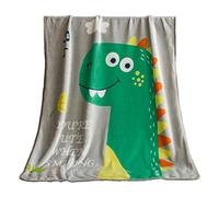 Sticker Superb. Animal 3D Printing Children/Baby Super Soft Microfiber Flannel Blanket, Light and Comfortable, Crib/Stroller four Season Blanket 100x140 cm (Green Dinosaur)