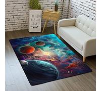 Sticker Superb. Area Rug Mat 3D Galaxy Universe Planet Owl Purple Nebula Rectangle Large Carpet Living Room Bedroom Study Office Soft Carpet Non-slip Doormat Bath Mat Washing (Green, 140 x 200 cm)