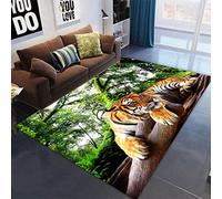 Sticker Superb White Tiger 3D Animal Art Carpet Cartoon Rug Living Room Home Decor Sofa Table Blanket Non-slip Chair Mat Corridor Entrance Door Kids Crawl (120x160 cm, Pattern 5)