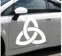 Sticker Tattoo Trinity Knot Trinity Trinity Trinity and Connection (White, 50 cm)
