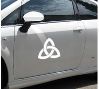 Sticker Tattoo Trinity Knot Triqueta Trinity Infinity and Connection (White, 20 cm)