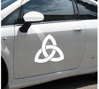 Sticker Tattoo Trinity Knot Triqueta Trinity Infinity and Connection (White, 25 cm)