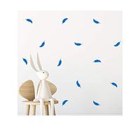 StickerDeen | Feather Birds Boho Style Shape Decoration Removable Window, Furniture, Nursery Wall Art Vinyl Decal Stickers Gift | (Pack 64) (Blue)