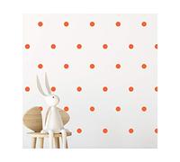 StickerDeen | Polka Dot Circles Round Shape Style Decoration Removable Wall Art Vinyl Decal Stickers | (Pack of 112) (Dark Orange)