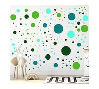 StickerDeen Polka Dot Wall Stickers, Removable Vinyl, Greens Mixed, 500+ Pack