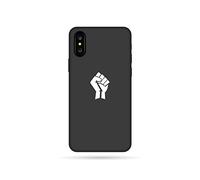 StickerDeen | Protest Raised Clenched Fist (Palestine, Yemen, Syria, BLM..) Style Removable, Car Bumper, Wall, Phone, Laptop, Tablet Vinyl Decal Stickers (Pack of 10) (Small, White)