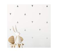 StickerDeen | Trendy Tall Triangle Pattern Style Shape Decoration Removable Window, Furniture, Nursery Wall Art Vinyl Decal Stickers Gift | (Pack 160) (Silver)