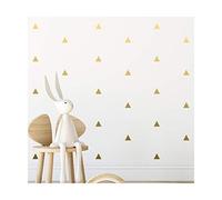 StickerDeen | Triangle Arizona Style Polygon Shape Decoration Removable Window, Furniture, Nursery Wall Art Vinyl Decal Stickers Gift | (Pack 80) (Gold)