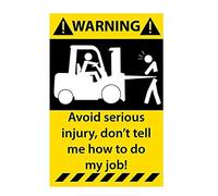 Stickers 12x18.1 CM Mark Don't Tell me How to do My Work Forklift Funny car Sticker car car Decal