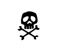 Stickers 12X8CM Captain Harlock Space Pirate Skull Decal Sticker Car Window Tall White Color Handsome and Cool Stickers(White)