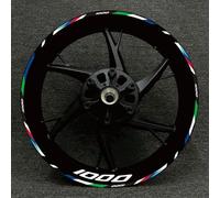 Stickers 17 Inches Motorcycle Racing Equipment Tire Rim Adhesive Reflective Decal Sticker for BMW S1000XR S1000R 1000RR(Color22)