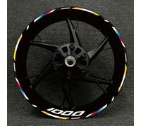 Stickers 17 Inches Motorcycle Racing Equipment Tire Rim Adhesive Reflective Decal Sticker for BMW S1000XR S1000R 1000RR(Color15)