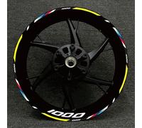 Stickers 17 Inches Motorcycle Racing Equipment Tire Rim Adhesive Reflective Decal Sticker for BMW S1000XR S1000R 1000RR(Color24)