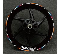 Stickers 17 Inches Motorcycle Racing Equipment Tire Rim Adhesive Reflective Decal Sticker for BMW S1000XR S1000R 1000RR(Color19)