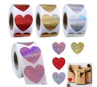 Stickers, 2000Pcs Reward Stickers, 2.5cm Holographic Sticker Sparkly Sticker Roll for Classroom Children Rewards Homework Students Teachers Crafts Supplies (ColorB)