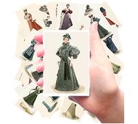 Stickers [24 pcs x 2.5"x3.5" Each] Gorgeous Full Portraits of Well Dressed People from The Victorian Era Old Book Illustrations Vintage FLONZ Ephemera for Craft and Scarpbooking