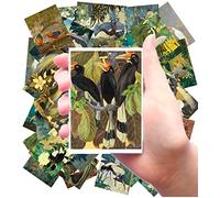 Stickers [24 pcs x 2.5"x3.5" Each] Gorgeous Peaceful Bird Paintings of Cranes and Flamingoes Old Book Illustrations Vintage FLONZ Ephemera for Craft and Scarpbooking