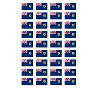 Stickers: 25 x 15 mm, Pack of 36 Turks and Caicos Islands Flag for Car, Suitcase, Laptop and More