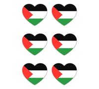 Stickers: 50 mm, 6 pieces - heart sticker flag Palestine vinyl sticker set 6 pieces 50 mm 5 cm waterproof outdoor car laptop suitcase