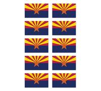 Stickers: 50 x 30 mm, Pack of 10 - Flag - United States of America/USA - State - Arizona - US AZ - for Car, Laptop and More