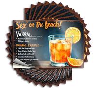 Stickers Bumper Tall Sex On The Beach: A Refreshing Cocktail Recipe for Microfiber - Work Office Decor Easy Peel Removable(8X12CM)