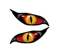 Stickers - Car Evil Eye Stickers | Reflective Decal Mirror With Scary Eyes | Terrifying Eye Reflective Car Decal | 2 Terrifying Car Stickers For Night Driving | Windshield Decoration