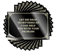 Stickers Case Scratch Resistant Decals, Fall Matte Print for Phone Case Adulting | Cool Uv Proof Pack Let Me Drop Veveything So I Can Help You with Your Problem(6X9CM)