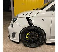 STICKERS COMPATIBLE WITH 500 ABARTH 595 MUDGUARD SCORPION TUNING SPORT (BLACK)