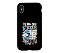 Stickers Deep Breaths Self Care Case for iPhone X/XS