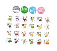 Stickers for 28pcs Pregnancy Maternity Belly Growth Weekly Photos | Safe for Maternity Use, No Residue Removal, Easy Peel Design, Family Photo Props, Expectant Mommy and Couples