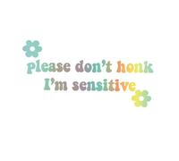 Stickers for Adults Rainbow Please Don't Honk I'm Sensitive Waterproof Vinyl